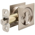 thumbnail image 3 of Stone Harbor Hardware Contemporary Square Pocket Door Lock, Privacy Function, 2-3/8" Backset, Satin Nickel, 3 of 4