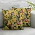 thumbnail image 3 of Qinduosi Chinoiserie Yellow Decorative Pillow Covers Cozy Soft Throw Pillowcase Square Couch Cushion Cover for Home Decor Sofa Living Room Bed Car White, 3 of 5