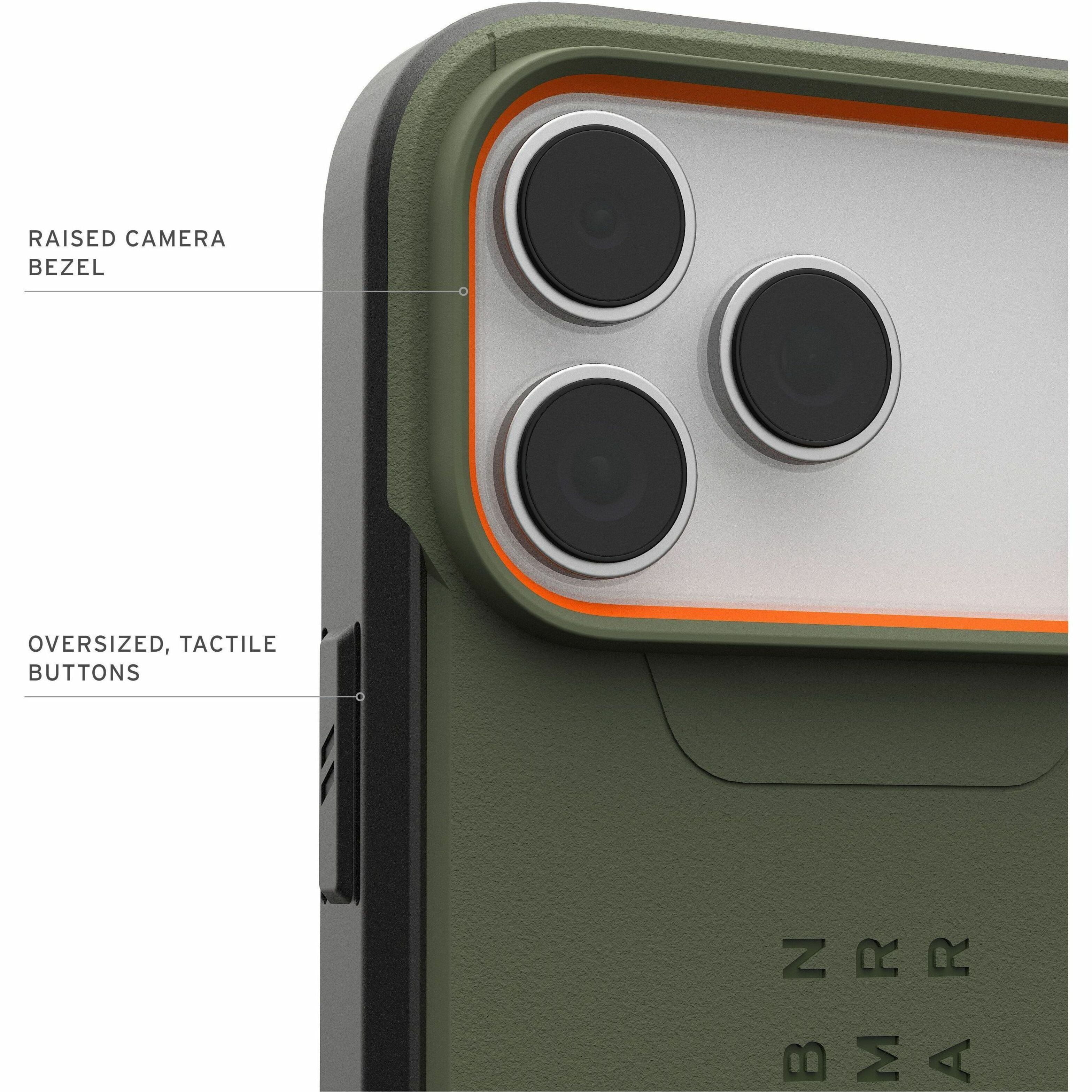 UAG iPhone 17 Pro Max Case Civilian - Compatible with MagSafe Military Grade Protective Cover, Olive/Orange