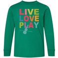 thumbnail image 3 of Inktastic Live Love Play Violin Long Sleeve Youth T-Shirt, 3 of 5