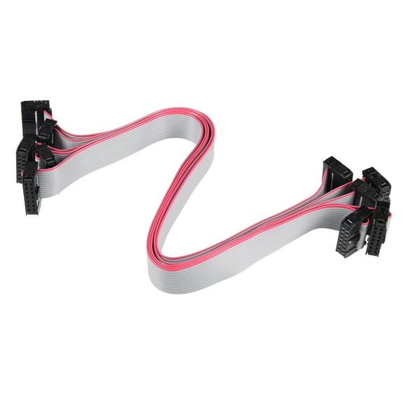 IDC 14 Pins Connector Flat Ribbon Cable Female Connector 30cm 2.54mm Pitch,5pcs