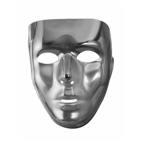 Silver Full Face Mask Halloween Costume Accessory
