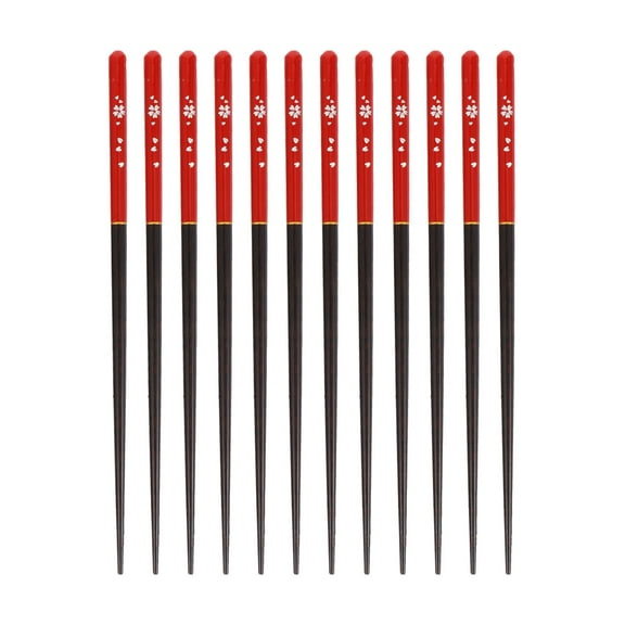 COSMOBETTY 6 Pairs Japanese Style Chopsticks And Kitchenware Natural Texture Attractive Design For Home Dining