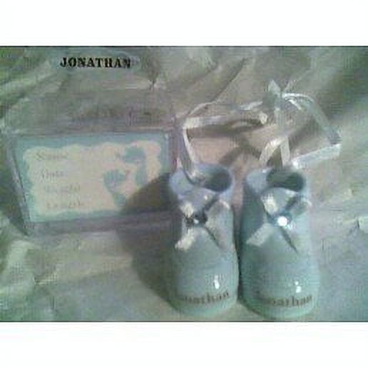 Personalized Porcelain Baby Boy Booties - KYLE