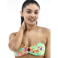 thumbnail image 5 of No Boundaries Women's Tropical Floral Print Bandeau Bikini Top, Sizes XXS-XXL, 5 of 5