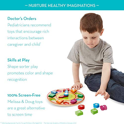 melissa & doug shape sorting clock
