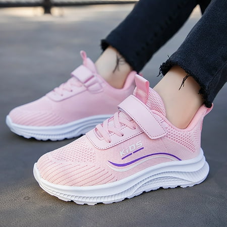 

Huilaibazo Toddler Kids Big Kids Boys Girls Walking Sports Shoes Lightweight Breathable Athletic Running Slip On Anti Slip Soft