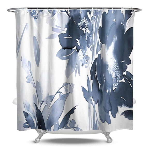 Waterproof Pioneer Shower Curtain 84x72 Inch Polyester Unique Colorful Floral Shower Curtain for Bathroom Hotel Home Decor with 12 Plastic Hooks