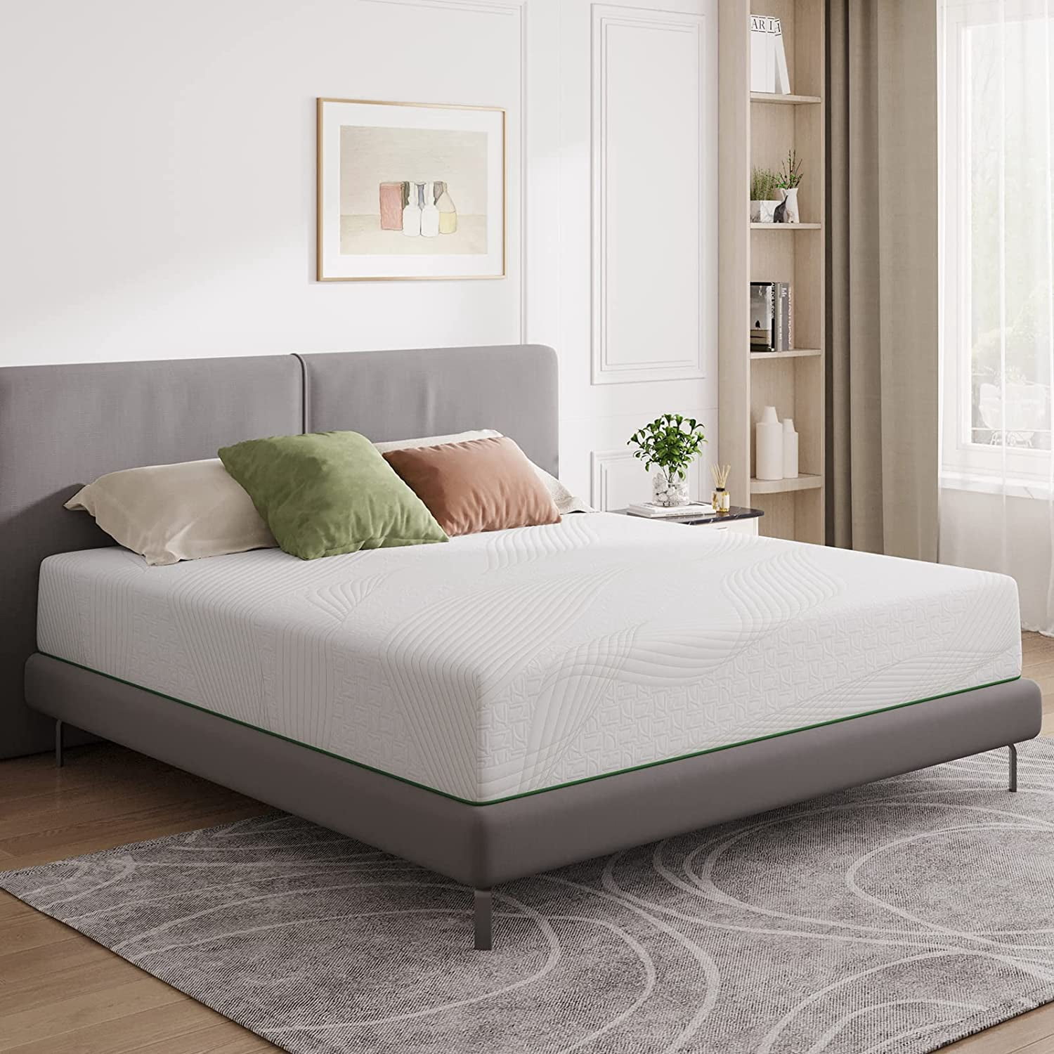 TENDA Full Size Mattress, 12 Inch Gel Memory Foam Mattress Cooling, Full Mattress in a Box for Back Pain Relief, Medium Firm Mattress with Edge Support & Motion Isolation