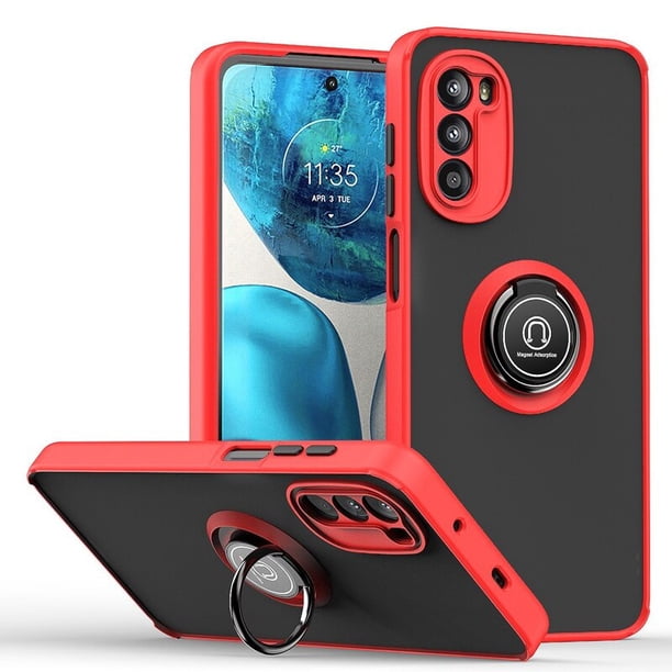 Funda de silicona con anillo para Motorola Moto G52 G22 G31 G6 G60S E5 E6 STYLUS GLPY G Power FAST ELE PLUS, funda dura para teléfono de PC xuanjing unisex