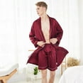 thumbnail image 6 of Men Sleepwear Underwear Silk Satin Boxers Shorts Nightwear Pajamas M-3XL, 6 of 9