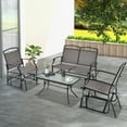 thumbnail image 2 of Gymax Patio Swing Glider Chairs Set of 2 Outdoor Metal Glider Armchairs Garden Poolside, 2 of 8