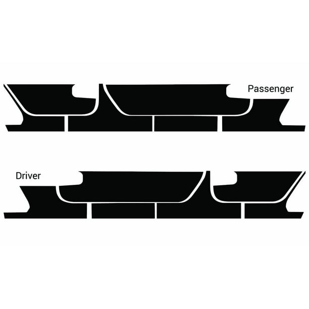 Collectible Decals Vinyl Rocker Panel Decal Kit for 18+ Wrangler JLU ...