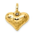 thumbnail image 4 of FB Jewels 14K Yellow Gold Faceted Puffed Heart Pendant, 4 of 4