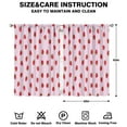 thumbnail image 2 of Nursery Curtains Boys Girls Kids Cute Red Strawberry Print Pattern Window Drapes for Living Bedroom Playroom Room Decor Rod Pocket 42x63 Inch 2 Panels, 2 of 2