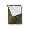 thumbnail image 2 of Tree Soft Flannel Fleece Throw Blanket, Alley with Oak Trees Forest Natural Rural Scenic Perspective Picture, Cozy Plush for Indoor and Outdoor Use, 50" x 60", Dark Green Pale Brown, by Ambesonne, 2 of 5