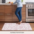 thumbnail image 5 of Pink Flower Door Mat&nbsp;Indoor Outdoor Entrance, Non Slip Rug for Kitchen Bathroom Entryway Rug, Vintage Farmhouse Boho Leaf Spring Solid Washable Doormat Floor Mat for Office 20x31.5 Inch, 5 of 8