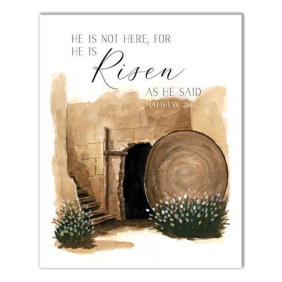 Creative Products He is Risen Tomb 24 x 30 Canvas Wall Art