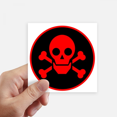 thumbnail image 1 of Red Dangerous Checal Toxic Radiation Symbol Sticker Square Waterproof Stickers Wallpaper Car Decal, 1 of 1