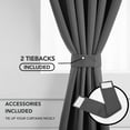 thumbnail image 5 of Deconovo Back Tab Blackout Curtains for Bedroom, Thermal Curtains, 52x54 inch, Dark Gray, 2 Panels, 5 of 9