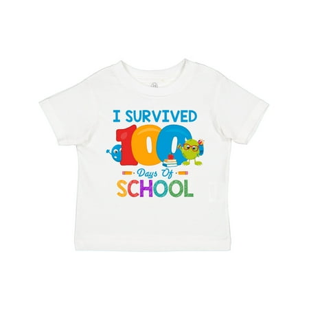 

Inktastic Survived 100 Days of School Gift Toddler Boy or Toddler Girl T-Shirt