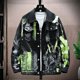 thumbnail image 3 of Chaqueta vaquera negra con botones de estilo hip hop para hombre, chaqueta vaquera blanca para otoño e invierno, ropa de calle desgastada para hombre, una pieza, talla grande 2024, 3 of 5