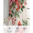 thumbnail image 6 of Cardinal Bird Sheer Curtains 84 Inch Length 2 Panels Set for Living Room/Bedroom, Pine Cones Poinsettia Berry Floral Beige Kitchen Curtains Grommet Semi-Sheer Curtains Window Treatments 42"x84"x2, 6 of 7