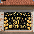 thumbnail image 4 of Golden Glitter Happy 30th Birthday Banner Star Pattern 30th Birthday Display Balloon Design Firework Elements Birthday Backdrop for 30th Birthday Party Adult Celebration Photo Shoot, 4 of 8