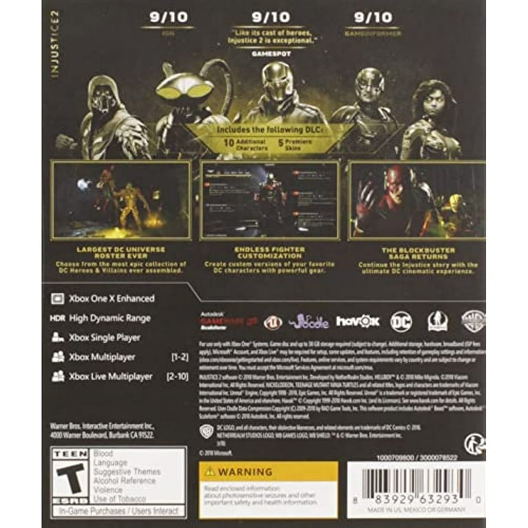 Wb Games Injustice 2: Legendary Edition - Xbox One - Walmart.com