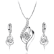 thumbnail image 1 of Collares de Mujer Xtellar, Juego Collar Aretes de Mujer Plata de Ley 925 con para Regalo Cadena 45cm Longitud,Romántico Regalo de Mamá Esposa Boda Cumpleaños plateado, 1 of 4