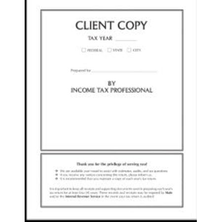 Income Tax Return Folder Client Copy, 50 Count