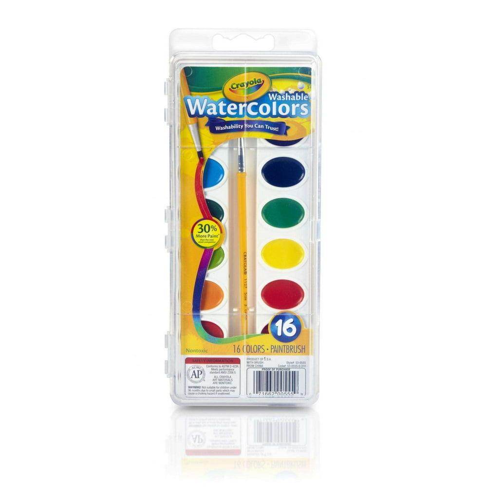 Crayola Washable Watercolor Set, 16Colors
