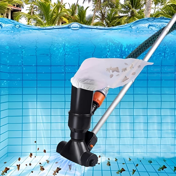 ZEPARO Upgraded Swimming Pool Vacuum Cleaner,Equipped With Two Wheels For Maneuverability,Powered By Garden Hose Water Pressure,And Compatible With Standard Telepoles