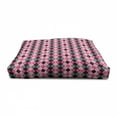 thumbnail image 4 of Abstract Pet House, Argyle Motif with Diamonds and Lozenges Infinite Symmetric Stripes Image, Outdoor & Indoor Portable Dog Kennel with Pillow and Cover, 5 Sizes, Pale Pink Black Grey, by Ambesonne, 4 of 5