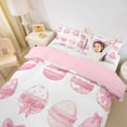thumbnail image 3 of Erosebridal Kawaii Easter Eggs Kids Twin Bedding,Pink Bowknot Cute Bows Duvet Cover Set For Bowtie Girls ,Reversible Pink 2 Pieces,No Comforter, 3 of 6