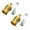 Gold, variant on Zhengfang 2pcs Aluminum Alloy Universal Turbo Sound Exhaust Muffler Pipe Whistle Car Roar Maker (size:large color:black/blue/gold/red/silver)