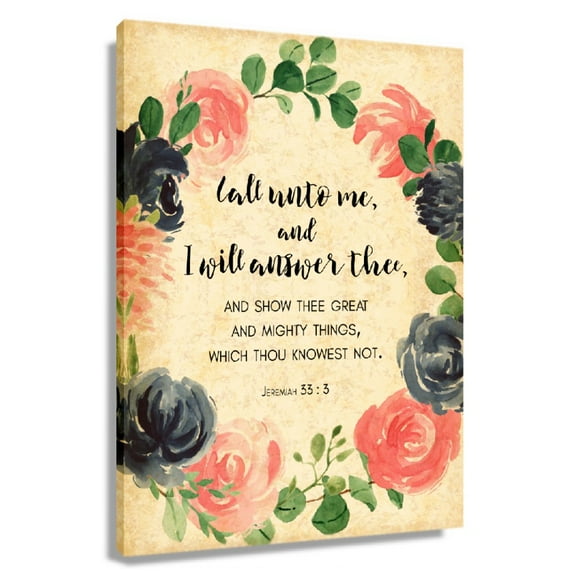 Floral Bible Verse Poster Job 12 9 Flower Wall Art Modern Decor Painting Canvas Wall Art Prints For Bedroom Unframed 12x18 in