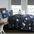 thumbnail image 2 of Stars & Planets Printed 5 Piece Reversible Quilt Set with Shams & Cushion, Full/Queen, 2 of 4