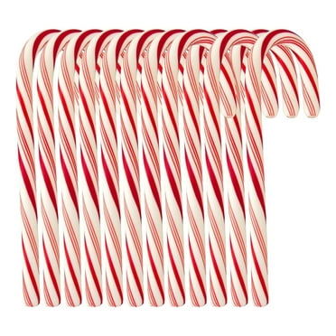 Candy Cane Peppermint Flavored | Red & White Stripes Individually Wrapped | Creative Idea Booklet (10 Boxes (12ct) 120 Total)