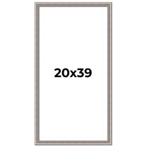 20x39 Frame Grey Real Wood Picture Frame Width 1.25 inches | Interior Frame Depth 0.5 inches | Hans