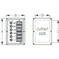 thumbnail image 2 of Sea-Dog Line 422800 Aluminum 6 Circuit Breaker Panel, 6-1/2" x 4-1/2", Stamped Anodized Aluminum, 2 of 2