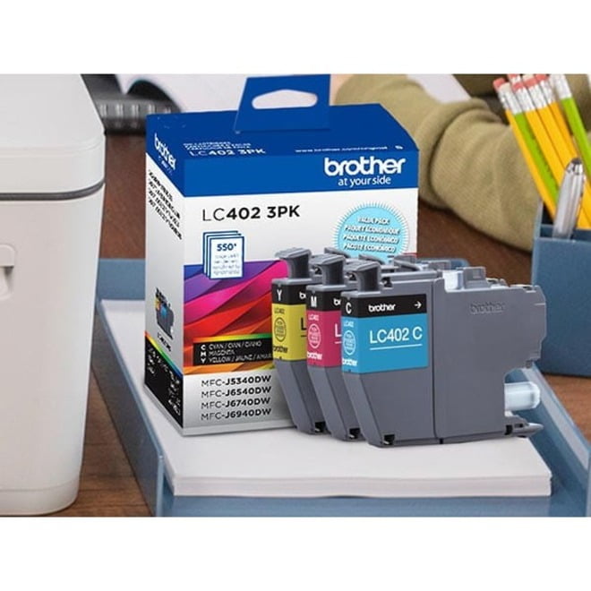 Brother Genuine LC402 3PK Colored Print Inkjet - Standard Yield