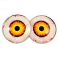 thumbnail image 3 of Nightmare Clown Yellow and Orange Glass Doll Eyes, 3 of 8
