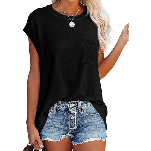Blusas casuales de verano para mujer, camisetas de manga corta de gran tamaño, blusas holgadas