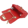 thumbnail image 4 of Mini bolso de mano con solapa y asa superior de perlas, bolso cruzado acolchado sintético, 4 of 6