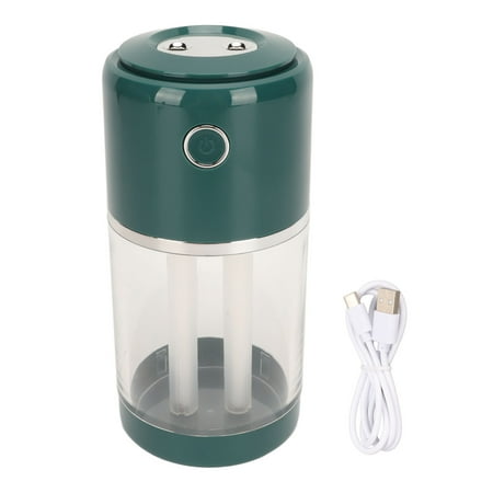 

WonderfulMartPortable Mini Humidifier 520ml Fast Humidification Automatic Power Off USB Humidifier with Two Spray Modes for Travel Green