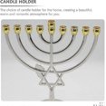 thumbnail image 4 of Traditional Classic Hanukkah Menorah 9 Branch Candlestick Candle Holders Metal Craft For New Year Festival Home Decoration, 4 of 5