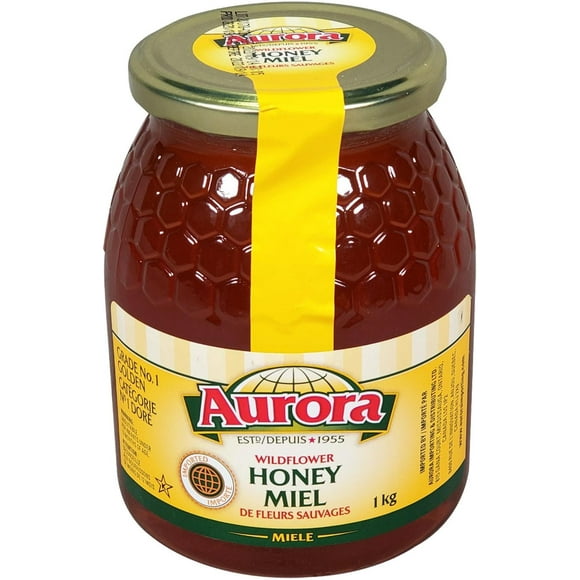 Aurora Wild Flower Honey - 1kg - 1ct - Pure, Natural Sweetness from Wildflowers (1ct)