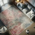 thumbnail image 4 of Ambesonne Abstract Boho Decorative Rug Carpet, Grunge Colors Print, 2' x 5', Blush Purpleblue White, 4 of 5