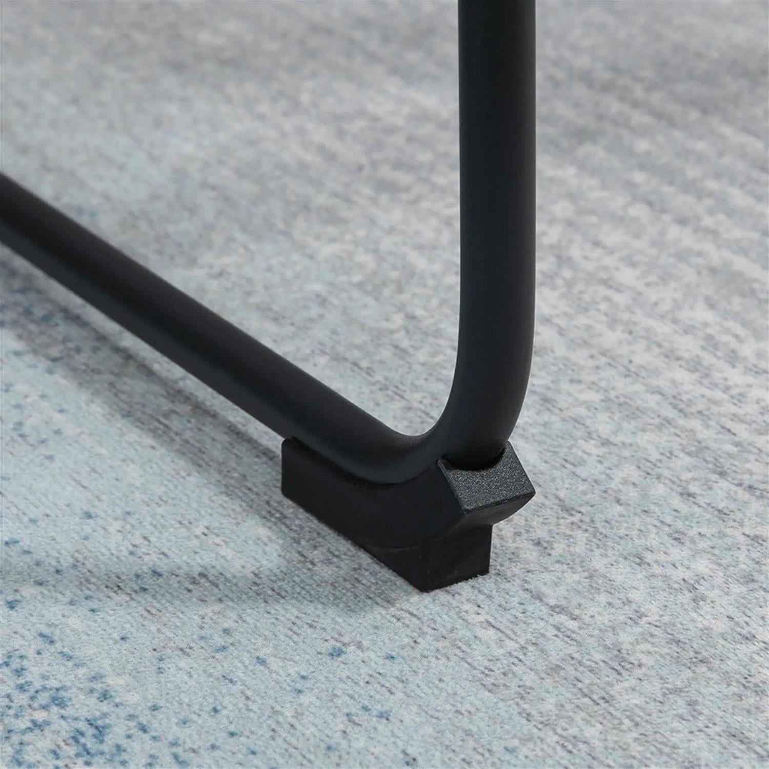 Demi Bonn Modern Counter Bar Stool Set of 2, Vintage PU Leather Bar Height Stool with Back and Steel Legs for Kitchen, Dinning Room, Black